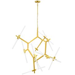 742203 Люстра STRUTTURA 20х6W (led) G9 ЗОЛОТО МАТОВЫЙ