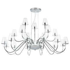 758214 Люстра подв. DIAFANO 21х40W G9 ХРОМ/ПРОЗРАЧНЫЙ