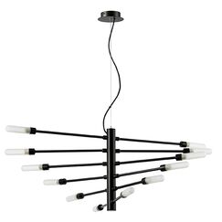 733127 Люстра RAGNO 12х40W G9 ЧЕРНЫЙ МАТОВЫЙ