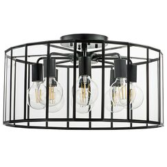 798287 Люстра GENNI 8х40W E27 ЧЕРНЫЙ МАТОВЫЙ/ПРОЗРАЧНЫЙ