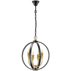 731247 Люстра CERO 4х40W E14 ЧЕРНЫЙ/ЗОЛОТО