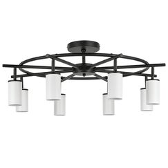 LR718368 Люстра RULLO 8х50W GU10 ЧЕРНЫЙ/БЕЛЫЙ (571718+214436-8)