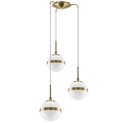 813131 Люстра GLOBO 3х40W E14 electroplating bronze/white