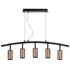 LR735305 Люстра RULLO 5х50W GU10 ЧЕРНЫЙ/МЕДЬ (571735+214430-5)