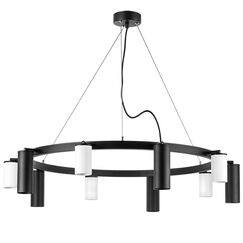 LR020365875 Люстра RULLO 10х50W GU10 ЧЕРНЫЙ/БЕЛЫЙ (571020+214436-5+214487-5)