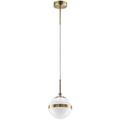 813111 Подвес GLOBO 1х40W E14 electroplating bronze/white
