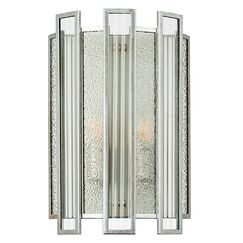 712624 Бра AGAVE 2х40W E14 СЕРЕБРО С ПАТИНОЙ/ПРОЗРАЧНЫЙ