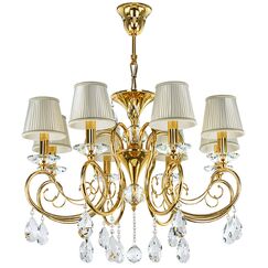 693082 Люстра подв RICERCO 8х40W E14 ЗОЛОТО