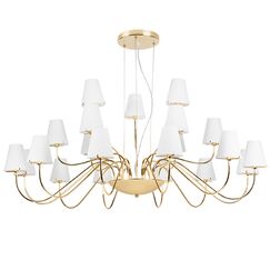 758212 Люстра подв. DIAFANO 21х40W G9 ЗОЛОТО/БЕЛЫЙ