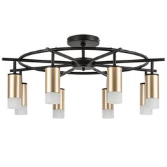 LR7184081 Люстра RULLO 8х50W GU10 ЧЕРНЫЙ/ЗОЛОТО (571718+214440-8+202431-8)