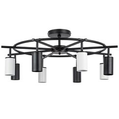 LR718374364 Люстра RULLO 8х50W GU10 ЧЕРНЫЙ/БЕЛЫЙ (571718+214437-4+214436-4)