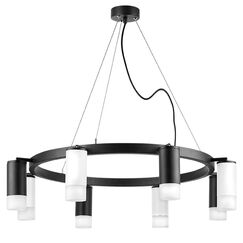 LR0183743641 Люстра RULLO 8х50W GU10 ЧЕРНЫЙ/БЕЛЫЙ (571018+214437-4+214436-4+202431-8)