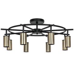 LR718318 Люстра RULLO 8х50W GU10 ЧЕРНЫЙ/БРОНЗА (571718+214431-8)