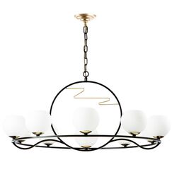 762117 Люстра ENNA 11х40W E14 ЧЕРНЫЙ/ЗОЛОТО