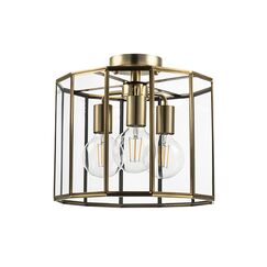 798231 Люстра GENNI 3х40W E27 ЛАТУНЬ/ПРОЗРАЧНЫЙ