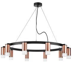 LR0203001 Люстра RULLO 10х50W GU10 ЧЕРНЫЙ/МЕДЬ (571020+214430-10+202431-10)