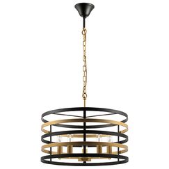 735050 Люстра EPSILON 5х40W E14 ЧЕРНЫЙ/ЗОЛОТО