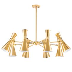 816081 Люстра DUMO 8х40W E14 ЛАТУНЬ/ЗОЛОТО