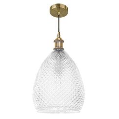 798021 Люстра GENNI 1х40W E27 ЛАТУНЬ/ПРОЗРАЧНЫЙ