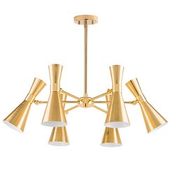 816061 Люстра DUMO 6х40W E14 ЛАТУНЬ/ЗОЛОТО