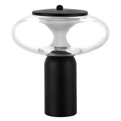 612917 Настольная лампа PALERMO 8W LED 350LM G ЧЕРНЫЙ/ПРОЗРАЧНЫЙ 3000K