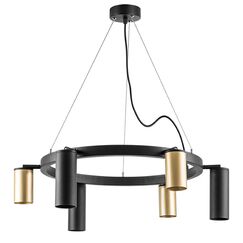 LR016403873 Люстра RULLO 6х50W GU10 ЧЕРНЫЙ/ЗОЛОТО (571016+214440-3+214487-3)