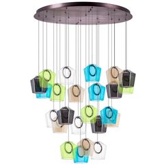 796349 Люстра CARAMELLO LED 24х6W 2600LM КОФЕЙНЫЙ/МУЛЬТИКОЛОР 3000K