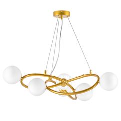 799063 Люстра GLOBO 6х6W (led) G9 ЗОЛОТО/БЕЛЫЙ