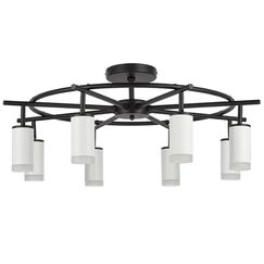 LR7183680 Люстра RULLO 8х50W GU10 ЧЕРНЫЙ/БЕЛЫЙ (571718+214436-8+202430-8)