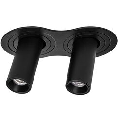 i627272 Светильник INTERO TUBO LED 10W*2 500LM*2 60G ЧЕРНЫЙ 3000K (217627+217272+217272)