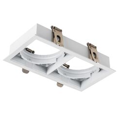 075226 Рамка встраиваемая квадратная 2x STELLA к 075xxх БЕЛЫЙ МАТОВЫЙ