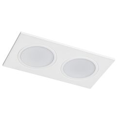 012826 Рамка (светильник) PVC д/LED-модулей 941хх и LED-ламп D50мм PIANO 2x QUAD БЕЛЫЙ IP65