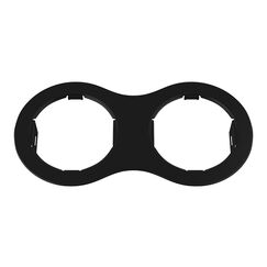 214627 Рамка DOMINO Double ROUND МR16 ЧЕРНЫЙ