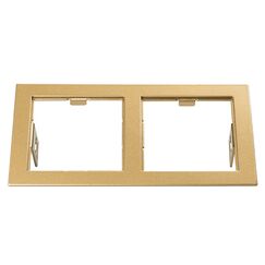 214523 Рамка DOMINO Double QUADRO MR16 ЗОЛОТО