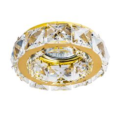 032702 Светильник ONDA MR16/HP16 ЗОЛОТО/ХРУСТАЛЬ ПРОЗРАЧНЫЙ