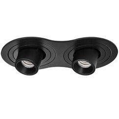 i627174 Светильник INTERO TUBO LED 7W*2 360LM*2 60G ЧЕРНЫЙ 4000K (217627+217174+217174)