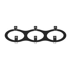 217937 Рамка INTERO 111 Triple ROUND ЧЕРНЫЙ
