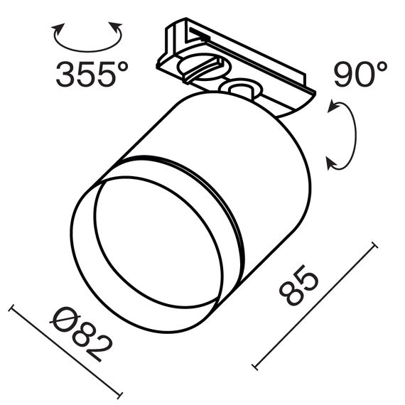 Трековый светильник Technical TR088-1-GX53-B, изображение 3