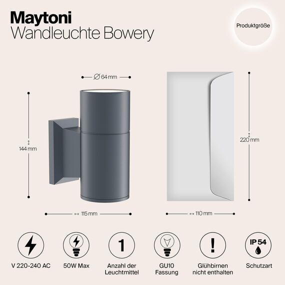 Настенный светильник (бра) Outdoor O574WL-01GR, изображение 11