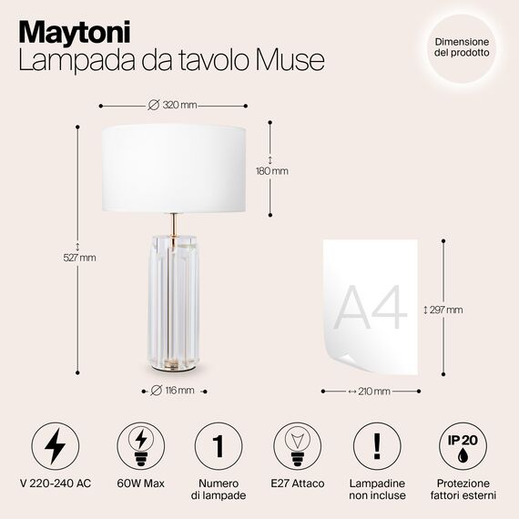Настольный светильник Maytoni MOD304TL-01G, изображение 2