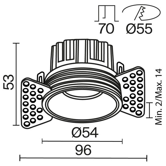 Встраиваемый светильник Technical DL058-7W3K-TRS-BS, изображение 9