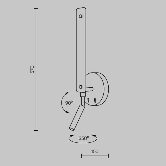 Настенный светильник (бра) Maytoni MOD214WL-L8B3K, изображение 9