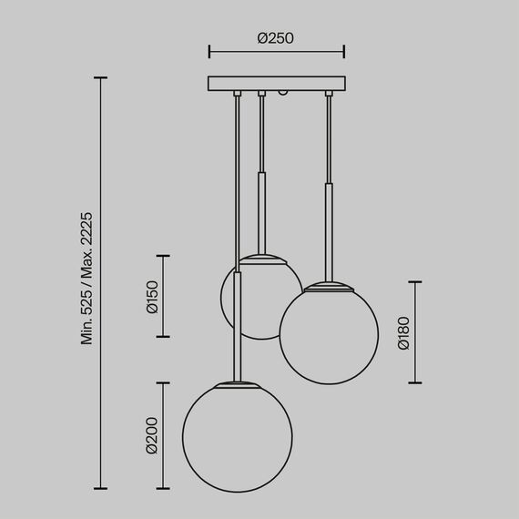 Подвесной светильник Maytoni MOD321PL-03W, изображение 2