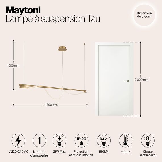 Подвесной светильник Maytoni MOD166PL-L20G3K, изображение 10