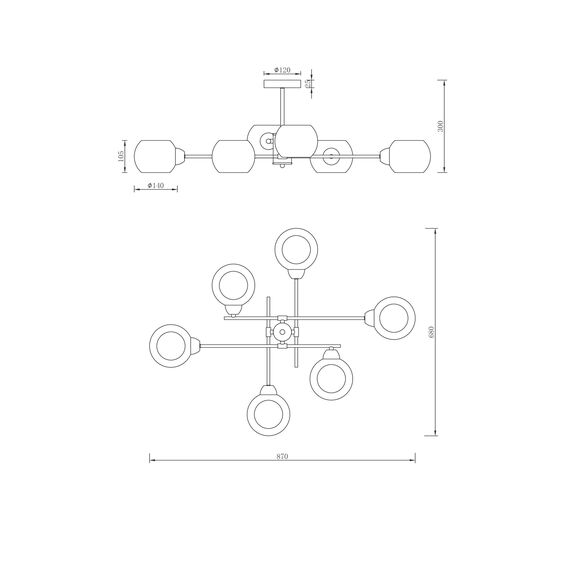 Люстра Freya FR5155PL-06B, изображение 2
