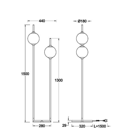 Напольный светильник (торшер) Maytoni Z020FL-L12BS3K, изображение 2