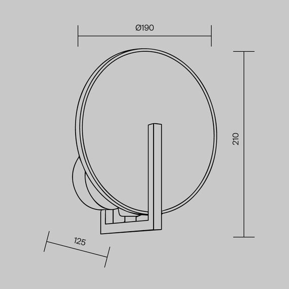 Настенный светильник (бра) Maytoni MOD099WL-01G2, изображение 2