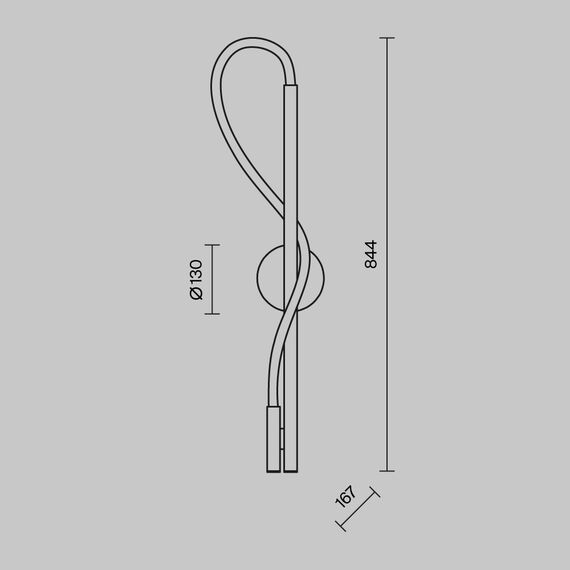 Настенный светильник (бра) Maytoni MOD166WL-L12G3K, изображение 3