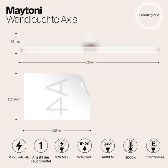 Настенный светильник (бра) Maytoni MOD106WL-L16W3K, изображение 10