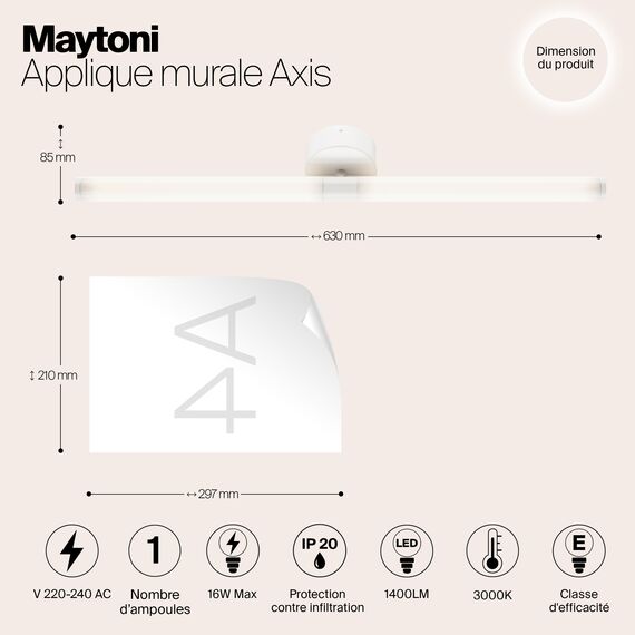 Настенный светильник (бра) Maytoni MOD106WL-L16W3K, изображение 11